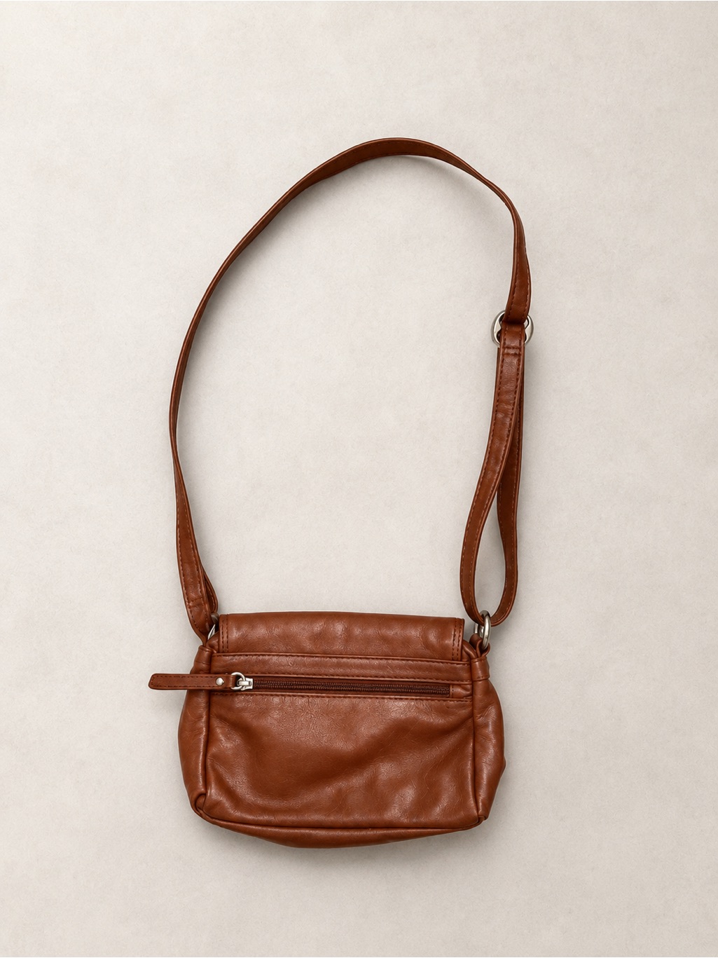 Osgoode Marley Cognac Leather Crossbody Bag Flap Purse — image 2 of 5